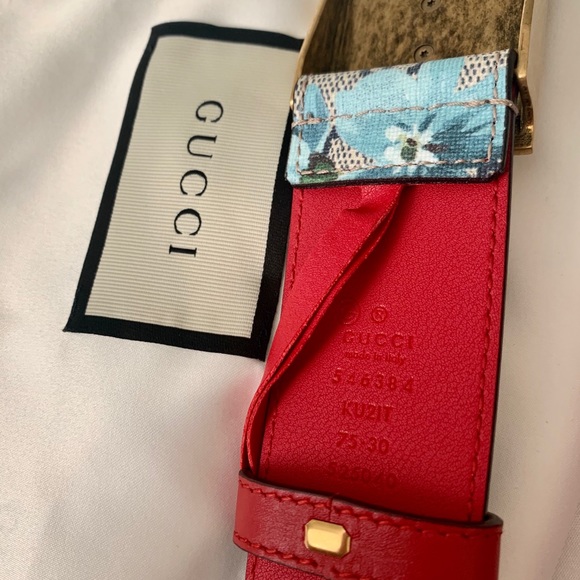Gucci Blooms Belt W/ Tiger Plaque Size 75/30 ✨ - Picture 4 of 4